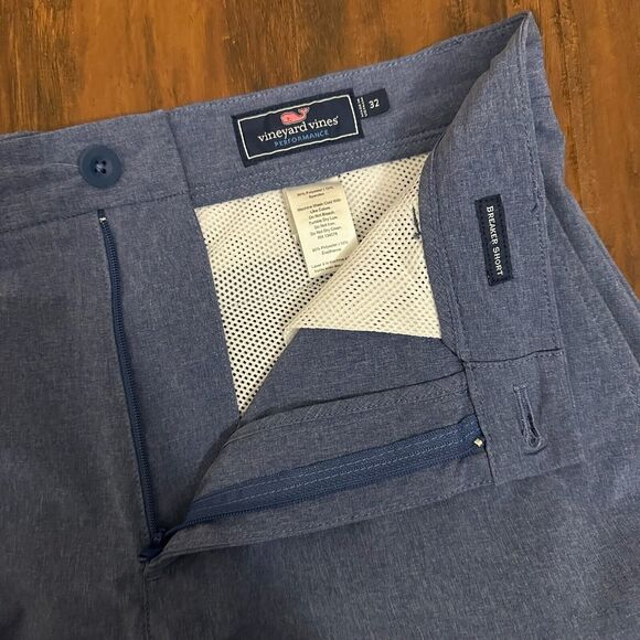 VINEYARD VINES Men's Chino Breaker Shorts Golf in Heather Blue - Picture 4 of 12